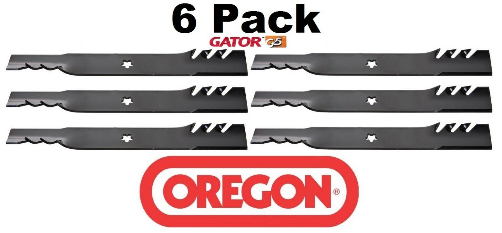 6 Pack Oregon 596-900 Gator G5  Mower Blade Fits Allis Chalmers 21546095