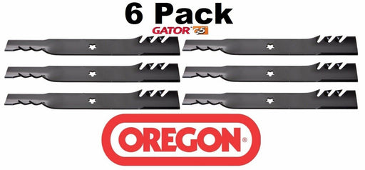 6 Pack Oregon 596-900 G5 Gator Blade for Poulan 532-134149 532-139775 42"