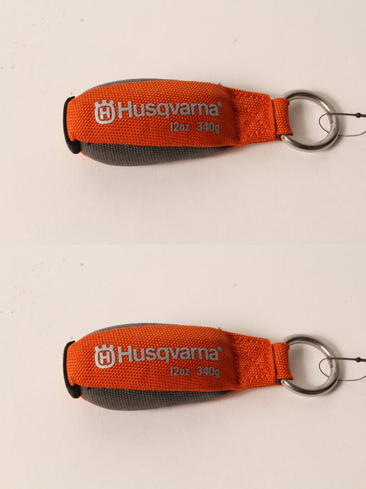 2 Pack Genuine Husqvarna 596935802 12oz Arborist Throw Weight 340g Bright Orange