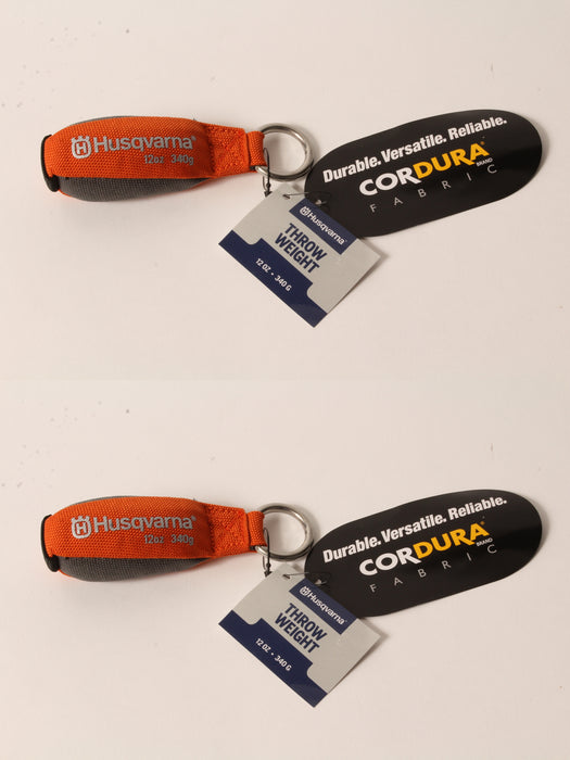 2 Pack Genuine Husqvarna 596935802 12oz Arborist Throw Weight 340g Bright Orange