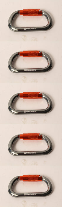 5 Pack Genuine Husqvarna 596936201 Oval Carabiner Hook Arborist Tree Climbing