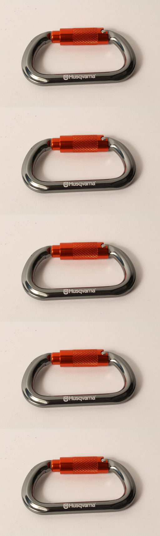 5 Pack Genuine Husqvarna 596936201 Oval Carabiner Hook Arborist Tree Climbing