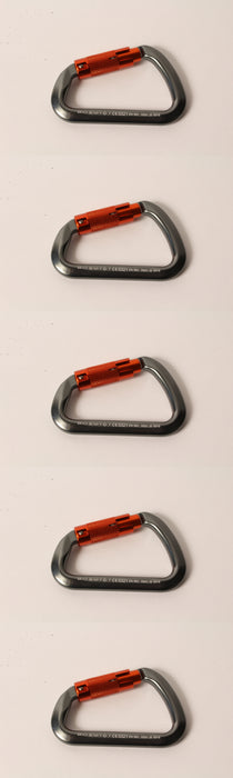 5 Pack Genuine Husqvarna 596936202 D-Shape Carabiner Hook Arborist Tree Climbing