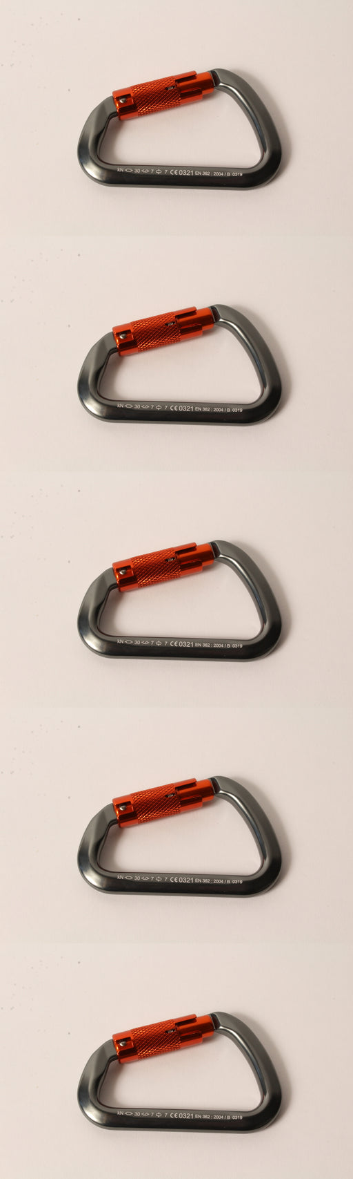 5 Pack Genuine Husqvarna 596936202 D-Shape Carabiner Hook Arborist Tree Climbing