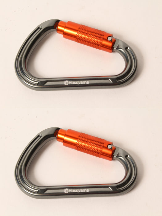 2 Pack Genuine Husqvarna 596936203 HMS Carabiner Hook Arborist Tree Climbing