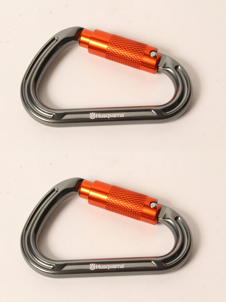 2 Pack Genuine Husqvarna 596936203 HMS Carabiner Hook Arborist Tree Climbing