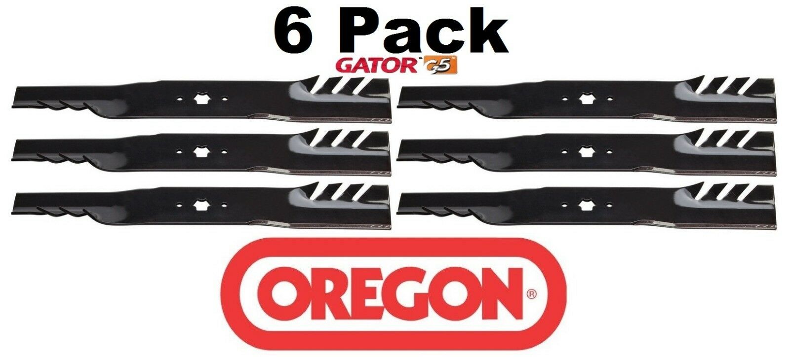 6 Pack Oregon 598-629  Mower Blade Gator G5 Fits Bolens 742-0616 942-0616