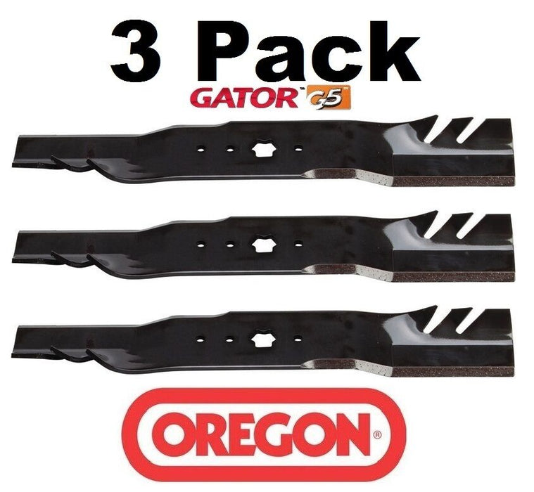 3 Pack Oregon 598-672 G5 Gator Mulcher Blade for Cub Cadet 742-0677 942-0677 54"