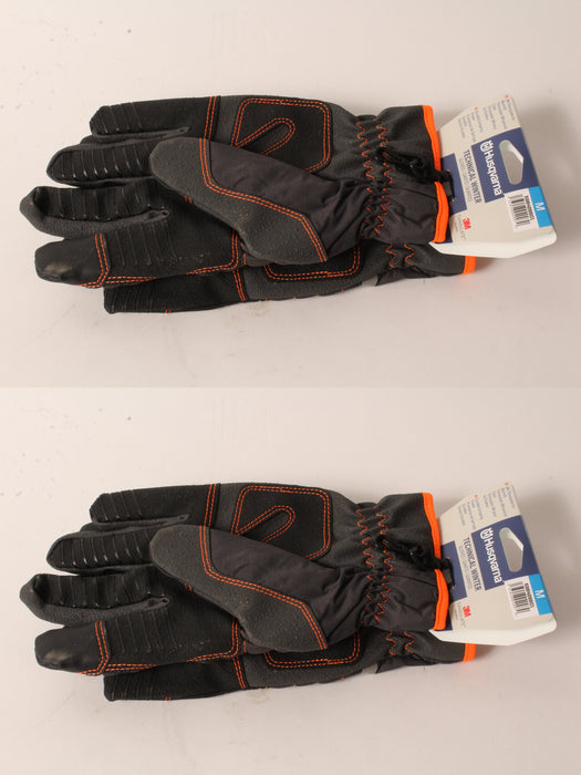 2 PK Husqvarna 598428601 Med Technical Winter Gloves C100 3M Thinsulate Armortex