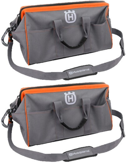 2 PK Husqvarna 598594201 Utility Tool Bag HD Coated 600D Water Resistant Pockets