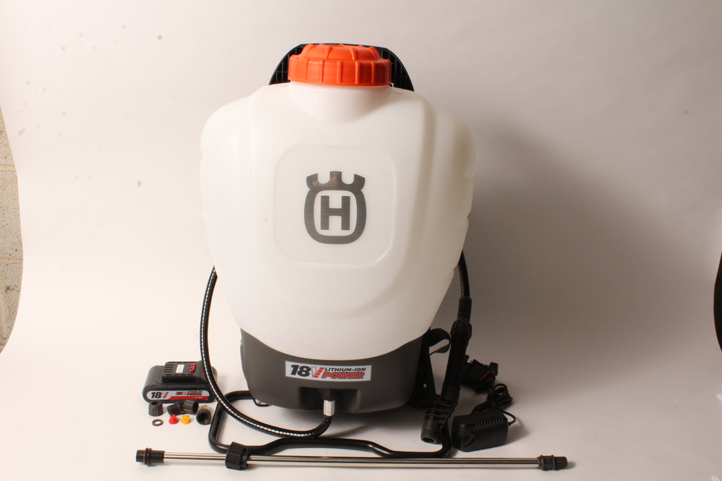 Husqvarna 598967501 4 Gallon 18V Battery Backpack Sprayer 50 Gal Per Charge