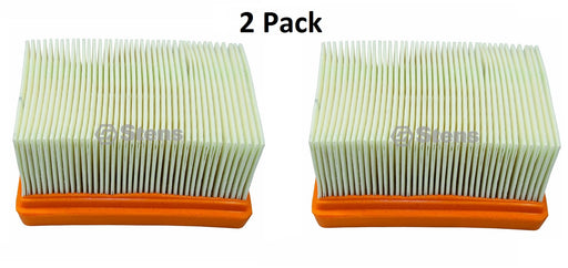 2 Pack Stens 605-900 Air Filter Fits Makita Dolmar 395173011 395173010