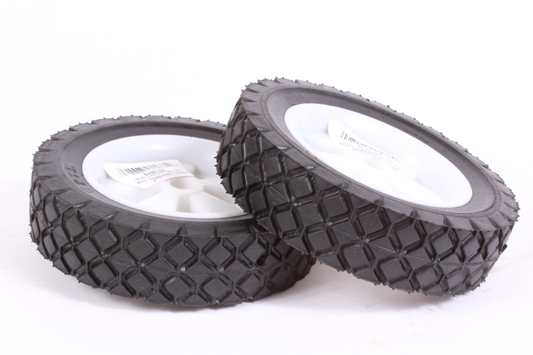 2 Pack Martin Wheel 615P-OF 6" x 1.50" Plastic Wheel 1/2" Bore Diamond Tread