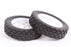 2 Pack Martin Wheel 615P-OF 6" x 1.50" Plastic Wheel 1/2" Bore Diamond Tread