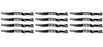 12 Pack Mower Blades Fits Kubota K5645-34340 K5647-34342 K5647-34340 K5649-34342