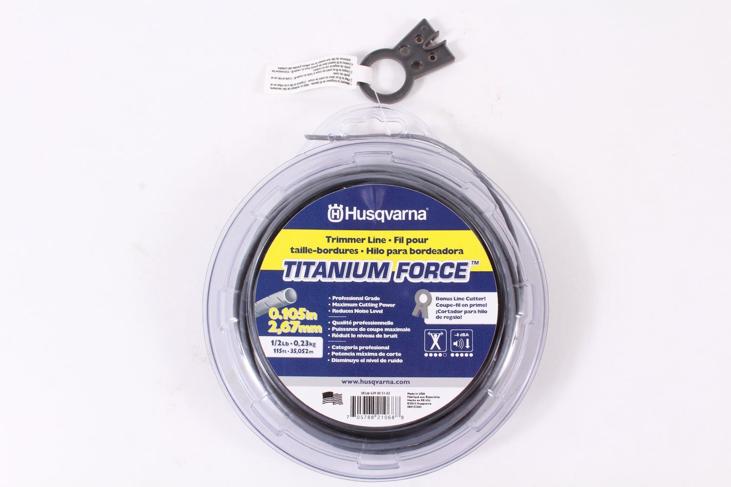 Husqvarna 639005103 Commercial Grade Titanium Force .105" 1/2lb Trimmer Line