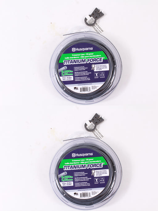 2 Pack Husqvarna 639005112 Commercial Grade Titanium .080" 1/2lb Trimmer Line