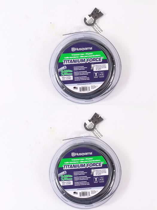 2 Pack Husqvarna 639005112 Commercial Grade Titanium .080" 1/2lb Trimmer Line