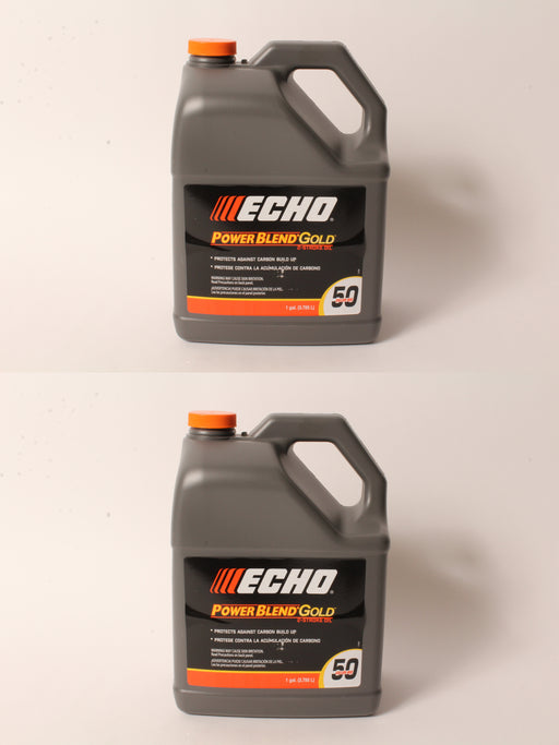 2 PK Echo 6450050G PowerBlend Gold 1 Gallon 2-Cycle 2-Stroke Oil Blend Mix 50:1