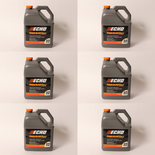 6 PK Echo 6450050G PowerBlend Gold 1 Gallon 2-Cycle 2-Stroke Oil Blend Mix 50:1