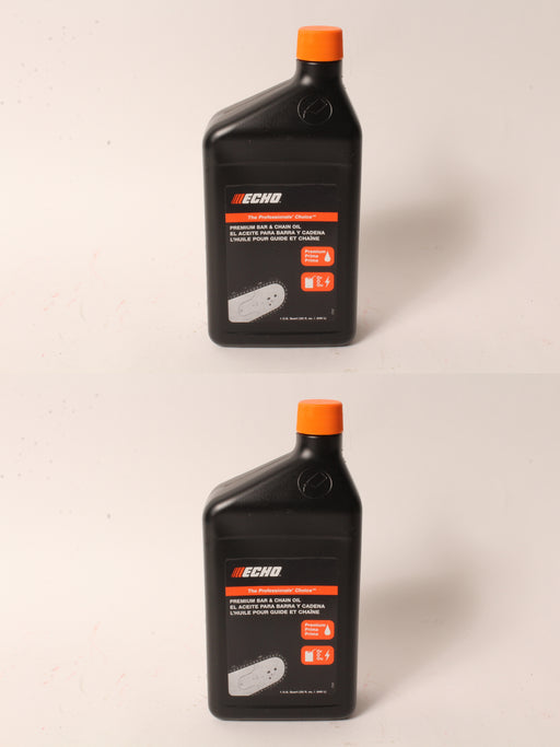 2 PK Genuine Echo 6459012 1 Quart Bottle Premium Bar & Chain Oil Lube