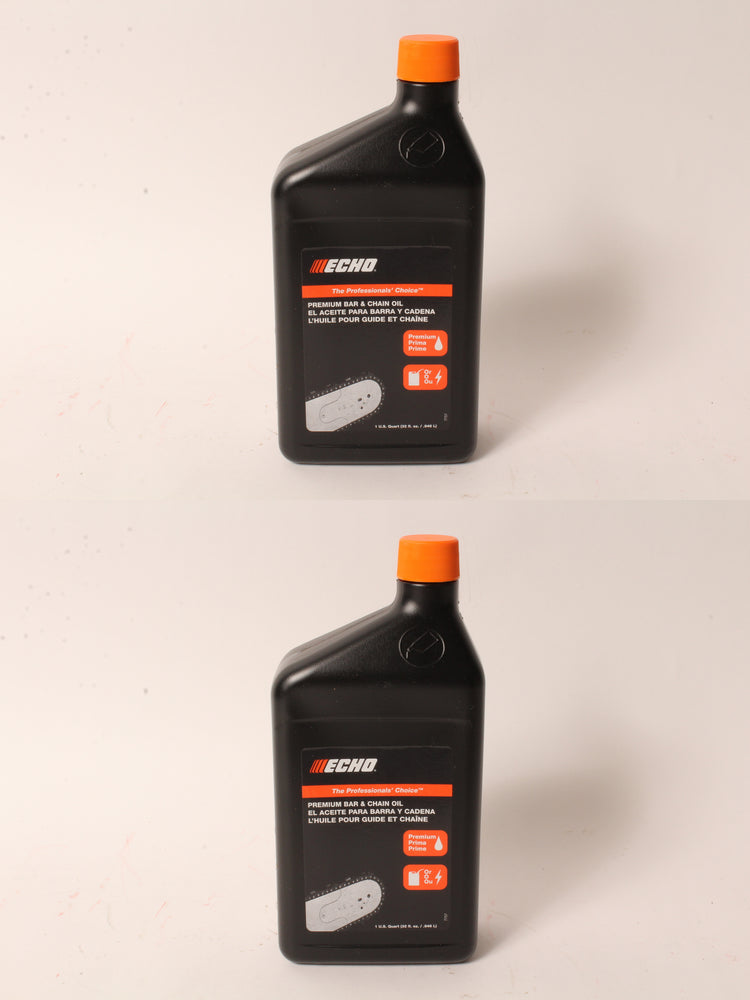 2 PK Genuine Echo 6459012 1 Quart Bottle Premium Bar & Chain Oil Lube