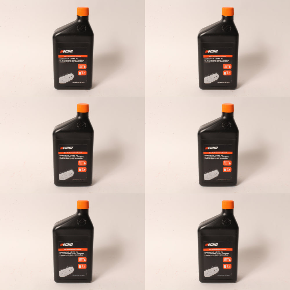 6 PK Genuine Echo 6459012 1 Quart Bottle Premium Bar & Chain Oil Lube