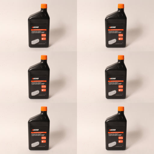 6 PK Genuine Echo 6459012 1 Quart Bottle Premium Bar & Chain Oil Lube