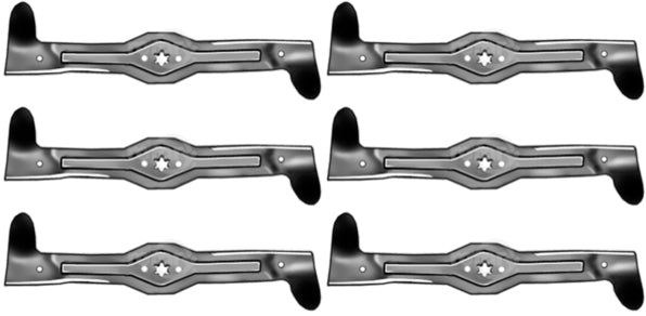 6 Pack Blade 21"X 6 Point Star Left Hand Rotation Fits Ayp