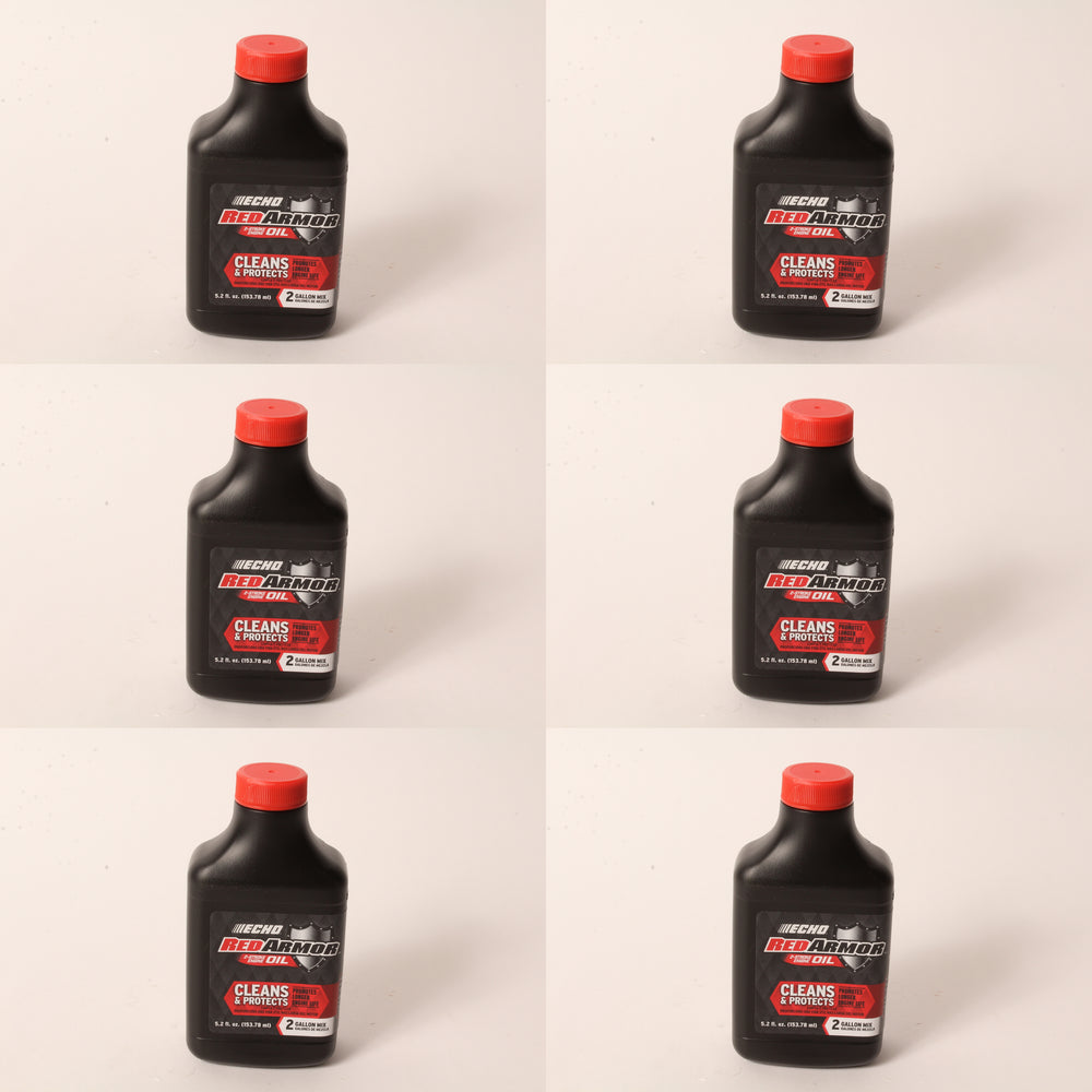 6 PK Echo 6550002 Red Armor 5.2 oz 2-Cycle Oil Blend Mix for 2 Gallons 50:1