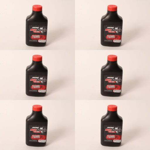 6 PK Echo 6550002 Red Armor 5.2 oz 2-Cycle Oil Blend Mix for 2 Gallons 50:1