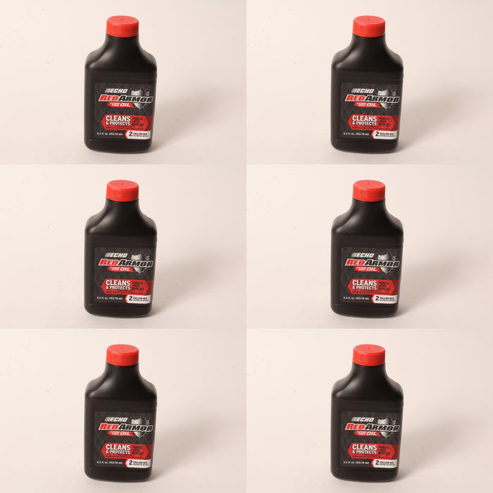 6 PK Echo 6550002 Red Armor 5.2 oz 2-Cycle Oil Blend Mix for 2 Gallons 50:1