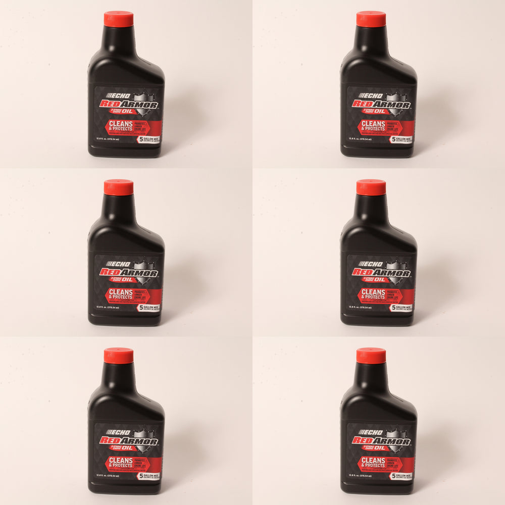 6 PK Echo 6550005 Red Armor 12.8 oz 2-Cycle Oil Blend Mix for 5 Gallons 50:1