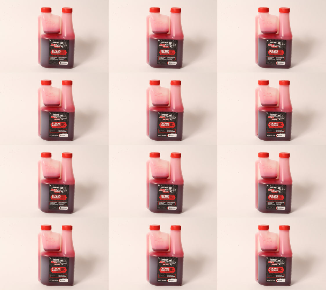 12 PK Echo 6550006 Red Armor 16 oz 2-Cycle Oil Blend Mix Squeeze Bottle 50:1