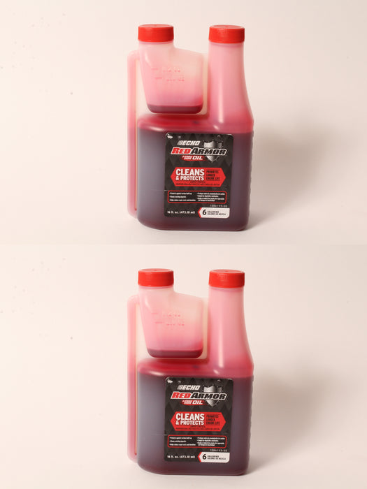 2 PK Echo 6550006 Red Armor 16 oz 2-Cycle Oil Blend Mix Squeeze Bottle 50:1