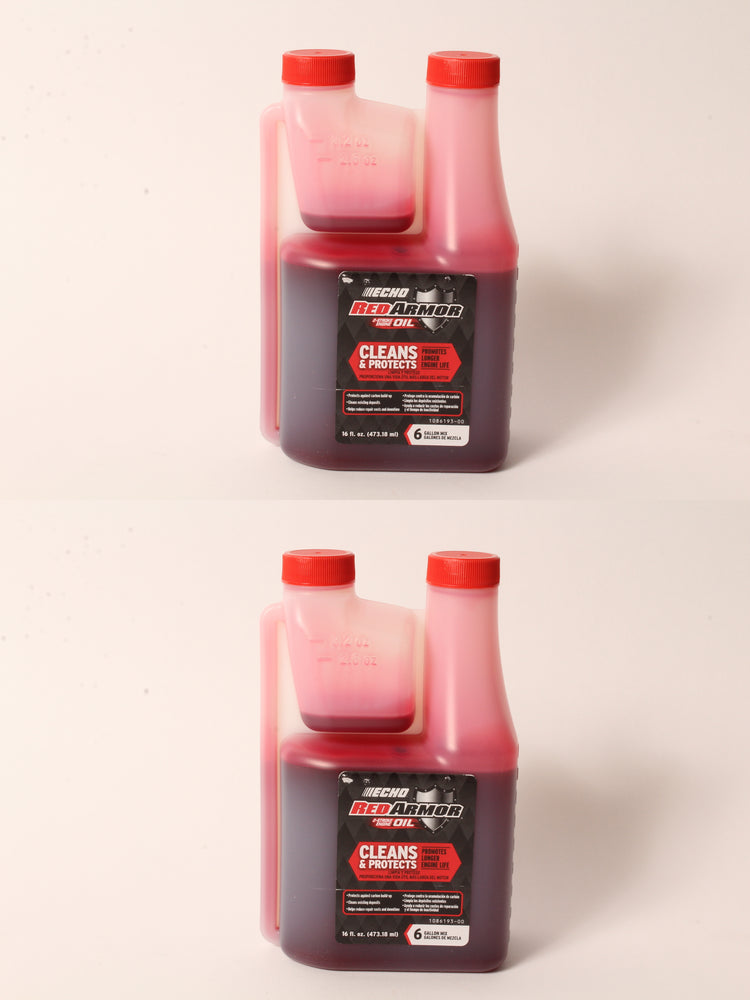 2 PK Echo 6550006 Red Armor 16 oz 2-Cycle Oil Blend Mix Squeeze Bottle 50:1
