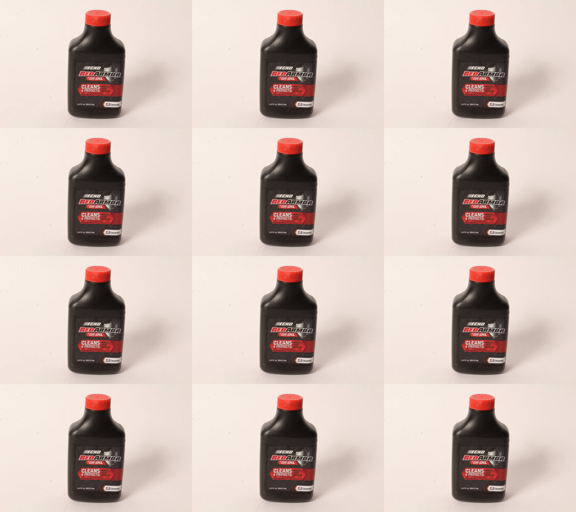 12 PK Echo 6550025 Red Armor 6.4 oz 2-Cycle Oil Blend Mix for 2-1/2 Gallons 50:1