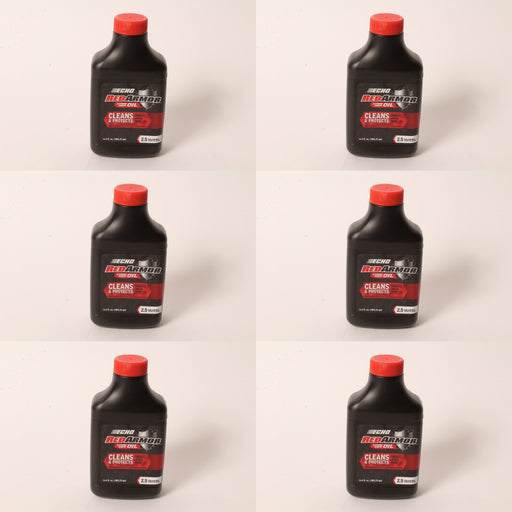 6 PK Echo 6550025 Red Armor 6.4 oz 2-Cycle Oil Blend Mix for 2-1/2 Gallons 50:1