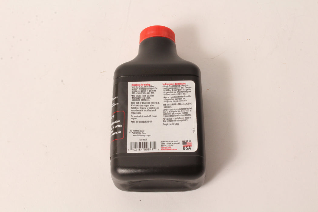 Echo 6550025 Red Armor 6.4 oz 2-Cycle Oil Blend Mix for 2-1/2 Gallons 50:1