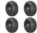 4 PK Knobby Tread 2-Ply Tubeless Tire 145x70x6 Fits Bristers Thunder Kart