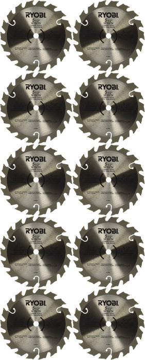 10 Pack Ryobi 6797329 5-1/2" 18T Carbide Tip Saw Blade 10mm Arbor D150 x 1.5mm