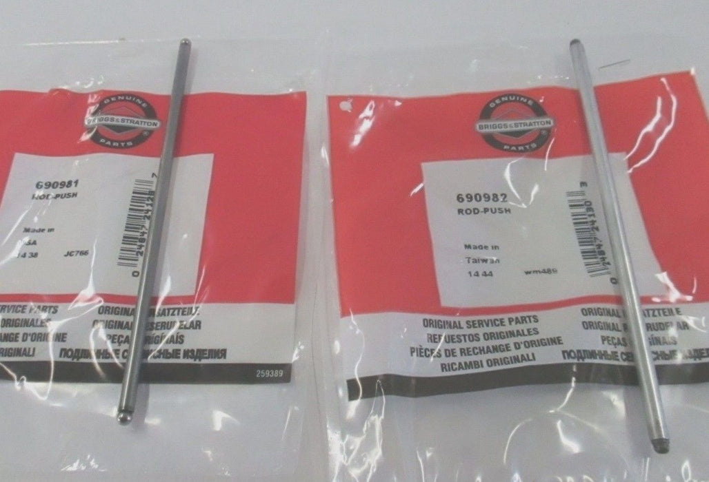 Genuine Briggs & Stratton 690981 Steel & 690982 Aluminum Push Rod Set ...