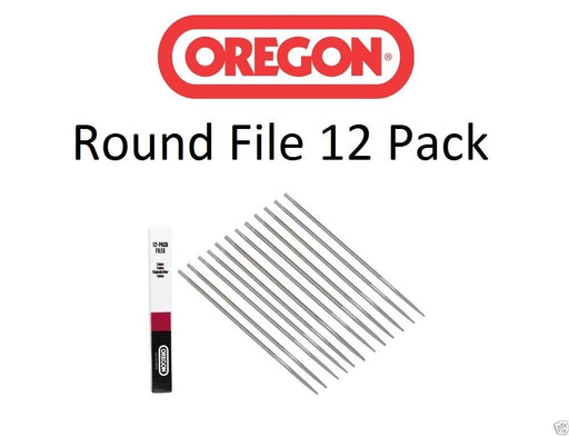 12 Pack Oregon 70504 Double Cut Chainsaw Round Files 5/32" 4.0 mm 8"