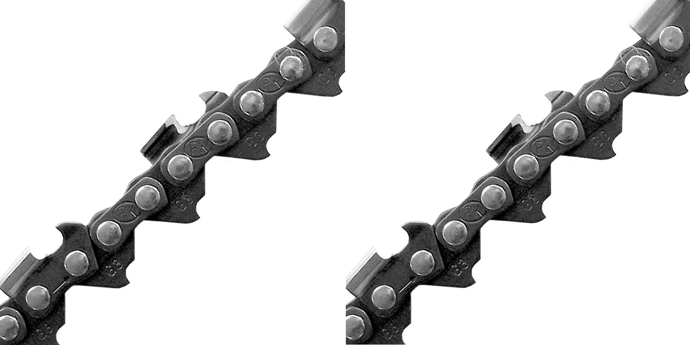 2 Pack Laser 71244 18" .325" .050 72 DL Pro-Kut Semi Chisel Chainsaw Chain Loop