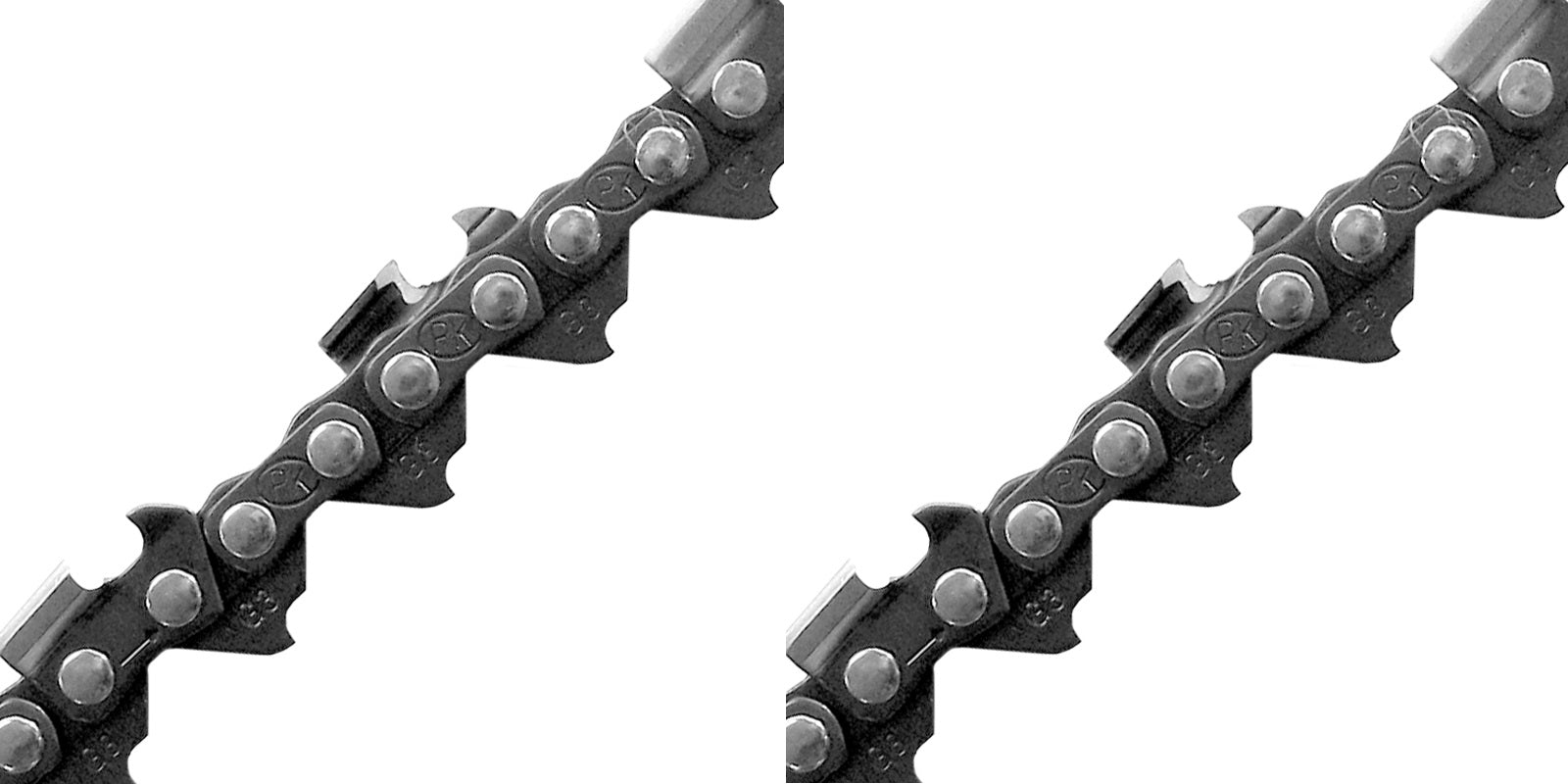 2 Pack Laser 71244 18" .325" .050 72 DL Pro-Kut Semi Chisel Chainsaw Chain Loop