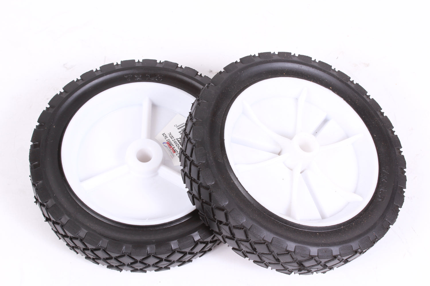 2 Pack Martin 715P-OF Universal Plastic Wheel 7 x 1.50 Diamond Tread 1/2" Bore