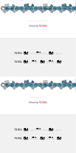 2 PK Oregon 72EXJ072G PowerCut 20" 3/8" .050" 72DL Skip Full Chisel Saw Chain