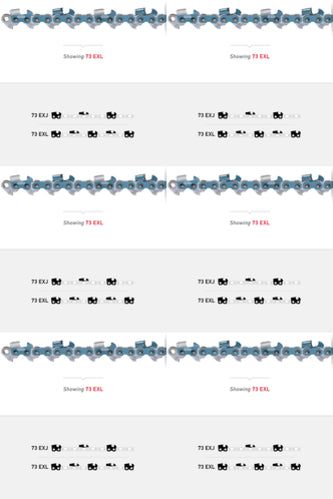6 PK Genuine Oregon 73EXL072G PowerCut 20" 3/8" .058" 72DL Saw Chain Loop