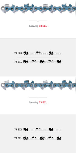 2 PK Oregon 73EXL084G PowerCut 24" 3/8" .058" 84DL Full Chisel Saw Chain