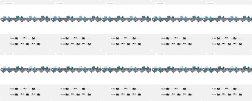 10 Pack Oregon 73JGX084G PowerCut™ Saw Chain 24"